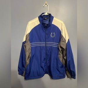Vtg Indianapolis Colts‎ NFL Team Apparel SI Blue White Windbreaker Jacket